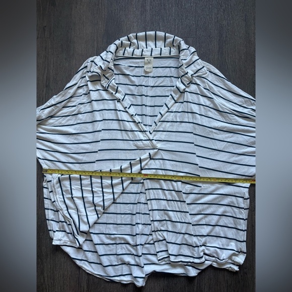 We The Free Striped Shirt in Navy and White - Picture 5 of 6